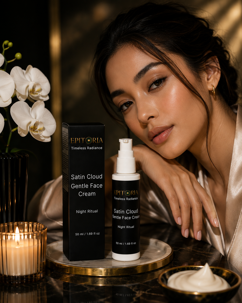 Satin Cloud Gentle Face Cream, Night Ritual Fragrance-Free